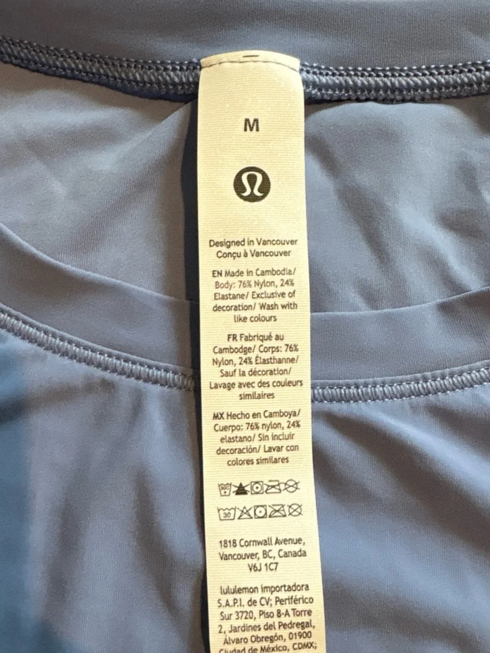 lululemon athletica Women’s Medium blue workout top drifit breakaway tee workout